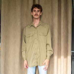 VINTAGE ROEBUCKS WESTERN BUTTON UP WORK SHIRT